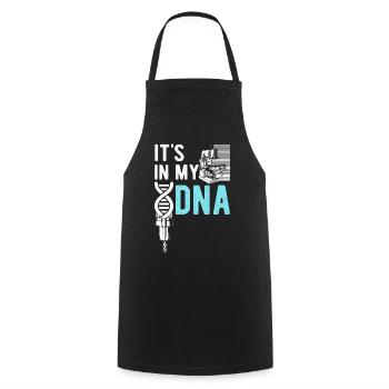 It's In My DNA CNC Milling Turning Machinists - Cooking Apron - black - Front - AI Model Male 185 dark (185cm)
