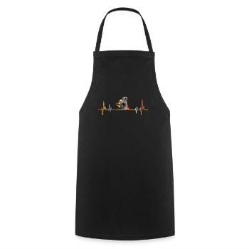 Coeur Soudeur Métallurgiste Soudage Vintage - Tablier de cuisine - noir - Devant - AI Model Male 185 dark (185cm)