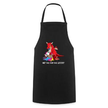 Dragons Like The Last Dragon Eats Unicorn - Cooking Apron - black - Front - AI Model Male 185 dark (185cm)