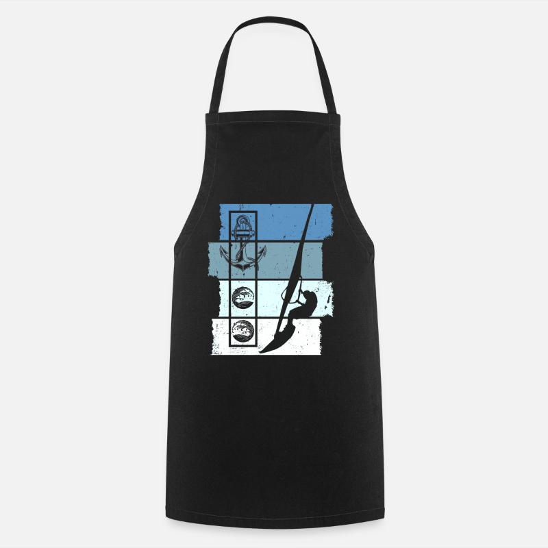 Planche à voile Rétro - Tablier de cuisine - noir