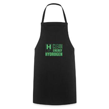 Énergie propre Hydrogène Hydrogène Symbole H - Tablier de cuisine - noir - Devant - AI Model Male 185 dark (185cm)