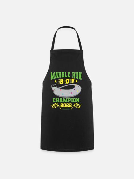 MARBLE RUN BOY. - Cooking Apron - black