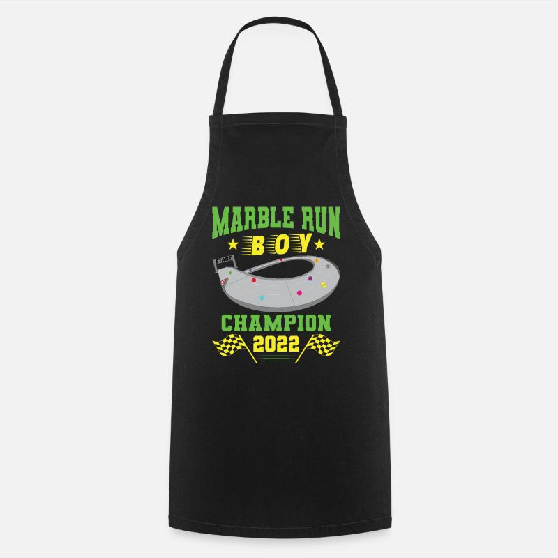 MARBLE RUN BOY. - Cooking Apron - black