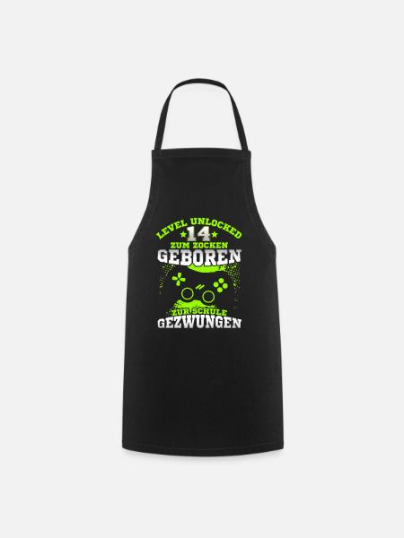 14. Geburtstag Geschenk für Jungen Gaming Zocken - Kochschürze - Schwarz
