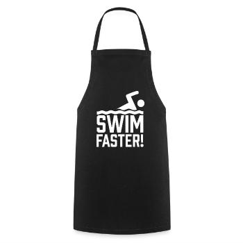 Swimming Fast Swimming Instructor Swimming Course - Cooking Apron - black - Front - AI Model Male 185 dark (185cm)