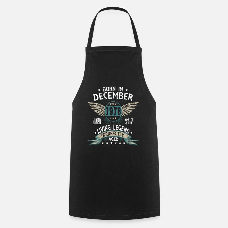 Legends born in December 1978 - Cooking Apron - black