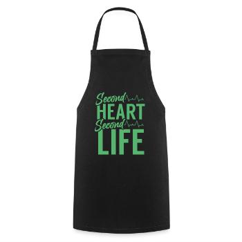 Patient Surgery Heart Transplant Surgery Heart - Cooking Apron - black - Front - AI Model Male 185 dark (185cm)