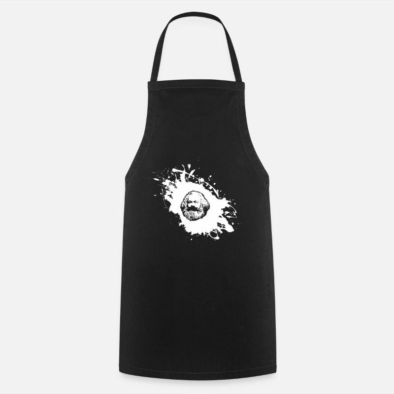 Karl Marx Splash Communisme Marxisme Philosophe - Tablier de cuisine - noir