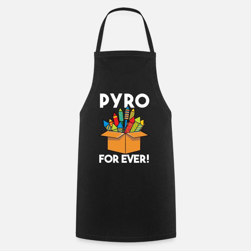 Pyro pour toujours - Tablier de cuisine - noir