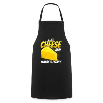 Käse Spruch Geschenk, Käse Liebhaber, Käse - Kochschürze - Schwarz - Vorne - AI Model Male 185 dark (185cm)