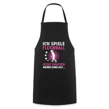 Floorball Floorballspielerin Floorballverein Sport - Kochschürze - Schwarz - Vorne - AI Model Male 185 dark (185cm)