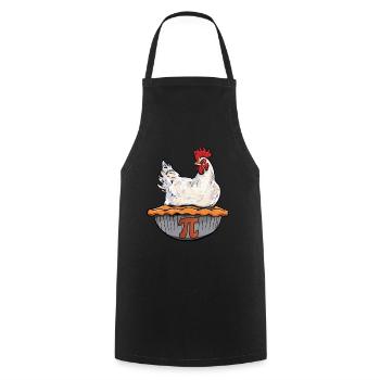 Drôle chicken pie Math Geek Math Nerd Pi Day - Tablier de cuisine - noir - Devant - AI Model Male 185 dark (185cm)