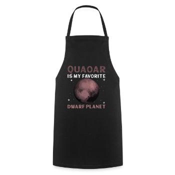 Quaoar Is My Favorite Dwarf Planet - Quaoar - Kochschürze - Schwarz - Vorne - AI Model Male 185 dark (185cm)