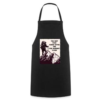 Mountain Mountains Mountaineering Hiking Climbing Nature - Cooking Apron - black - Front - AI Model Male 185 dark (185cm)