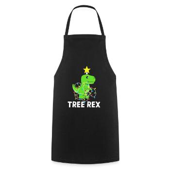 Tree Rex Christmas Dinosaur Tree T Rex Dinosaur - Kochschürze - Schwarz - Vorne - AI Model Male 185 dark (185cm)
