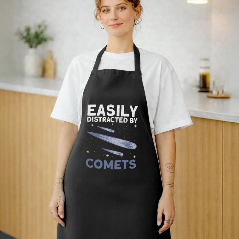 Easily Distracted By Comets - Comet Tail Star Cooking Apron