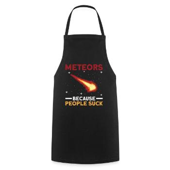 Météores parce que les gens sucent - Météoroïde - Tablier de cuisine - noir - Devant - AI Model Male 185 dark (185cm)