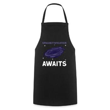 Spaghettification vous attend - Black Hole Astronomer - Tablier de cuisine - noir - Devant - AI Model Male 185 dark (185cm)