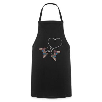 Game Gaming Gamer Hearts Day Valentines Day - Kochschürze - Schwarz - Vorne - AI Model Male 185 dark (185cm)