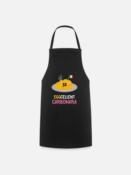 Spaghetti Carbonara | Italienische | Geschenk - Kochschürze - Schwarz