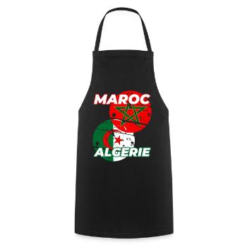 Maroc Algérie - Tablier de cuisine - noir - Devant - AI Model Male 185 dark (185cm)