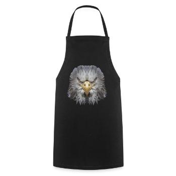 Aigle Polygone Oiseau de proie - Tablier de cuisine - noir - Devant - AI Model Male 185 dark (185cm)