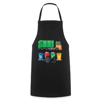 Recycler les camions à ordures Réutiliser Planet Save - Tablier de cuisine - noir - Devant - AI Model Male 185 dark (185cm)