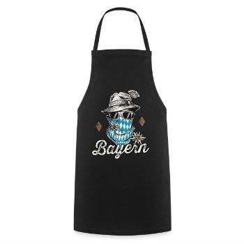 Freistaat Bayern T-Shirt Herren Bayrische Tracht - Kochschürze - Schwarz - Vorne - AI Model Male 185 dark (185cm)