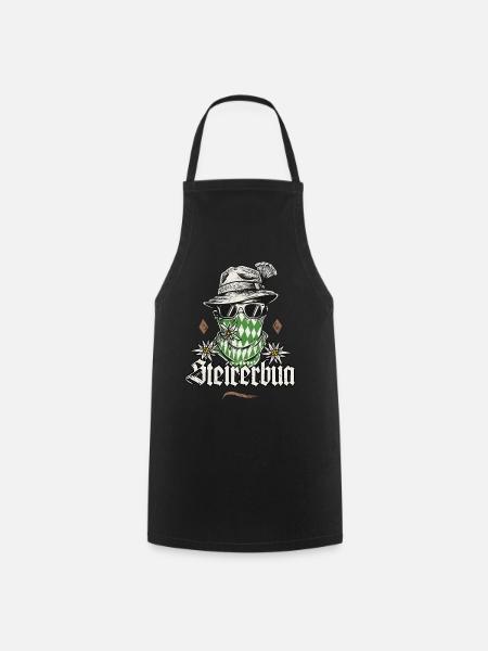 Steirerbua T-Shirt Herren Steiermark Shirt Männer - Kochschürze - Schwarz