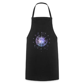 Magie Spirituelle Soleil Symbole Magique Occulte - Tablier de cuisine - noir - Devant - AI Model Male 185 dark (185cm)