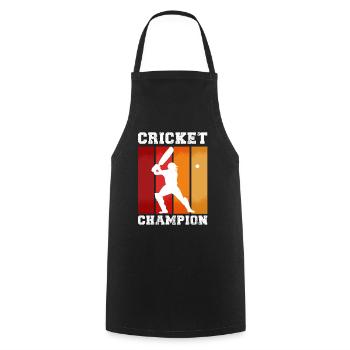 Cricket Champion Sport Cricketer Cricketer Cricket Match - Tablier de cuisine - noir - Devant - AI Model Male 185 dark (185cm)