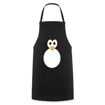 Corps de pingouin Silhouette entière Kawaii Pingouin mignon - Tablier de cuisine - noir - Devant - AI Model Male 185 dark (185cm)