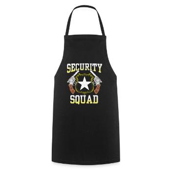 Security Team Security Bouncer Security - Cooking Apron - black - Front - AI Model Male 185 dark (185cm)