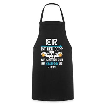 JGA Männer T-Shirt Junggesellenabschied Poltern - Kochschürze - Schwarz - Vorne - AI Model Male 185 dark (185cm)