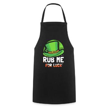 Rub Me For Happiness Irish Gaelic Ireland Irish - Cooking Apron - black - Front - AI Model Male 185 dark (185cm)