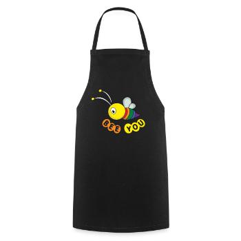 Rainbow Bee Love Gay Pride LGBT Pride Month - Kochschürze - Schwarz - Vorne - AI Model Male 185 dark (185cm)