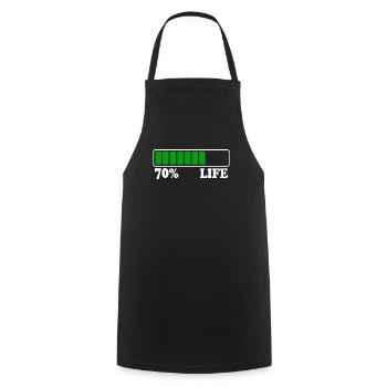 70e anniversaire 70% De vie 70 ans de vie Poutre de chargement - Tablier de cuisine - noir - Devant - AI Model Male 185 dark (185cm)