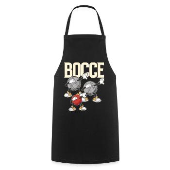 Dabbing Bocce Ball avec Jack Bocci Dab Game Bocce - Tablier de cuisine - noir - Devant - AI Model Male 185 dark (185cm)