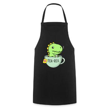 Tea Rex Dinosaurier Tyrannosaurus Rex Teetasse Tee - Kochschürze - Schwarz - Vorne - AI Model Male 185 dark (185cm)