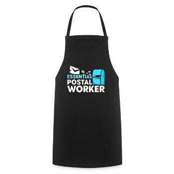 System-relevant postman Postman Delivery man - Cooking Apron - black - Front - AI Model Male 185 dark (185cm)