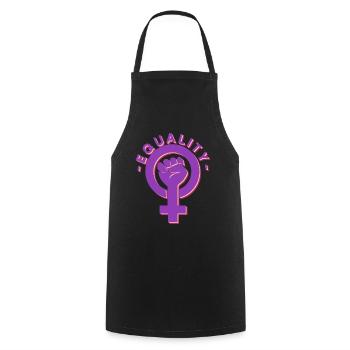 Gleichberechtigung - Feminismus Frauenrechte - Kochschürze - Schwarz - Vorne - AI Model Male 185 dark (185cm)