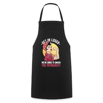 Feminism Women's Rights Women Empowerment Feminist - Cooking Apron - black - Front - AI Model Male 185 dark (185cm)