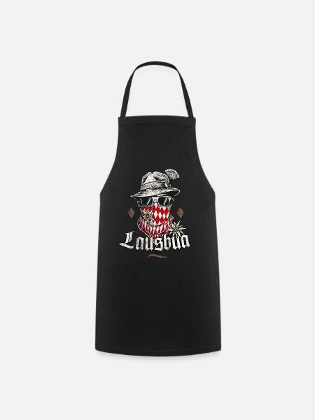Lausbua Trachtenshirt Trachten T-Shirt - Kochschürze - Schwarz
