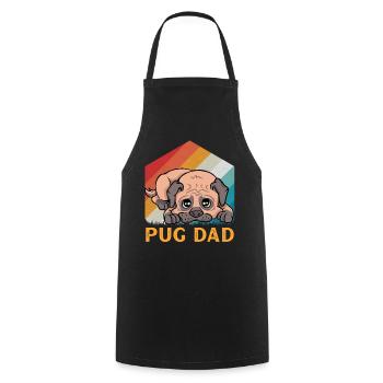 Pug Dad - Kochschürze - Schwarz - Vorne - AI Model Male 185 dark (185cm)