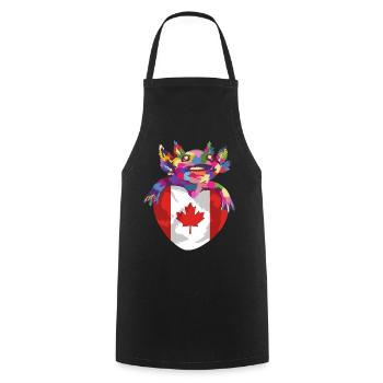 Kanada Flagge Ahornblatt Kanadische Fahne Canada - Kochschürze - Schwarz - Vorne - AI Model Male 185 dark (185cm)