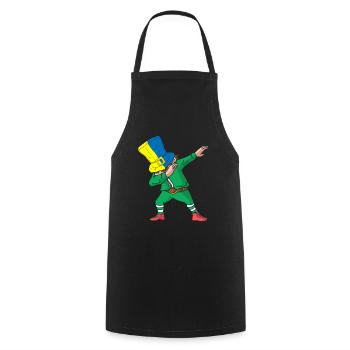 Dabbing St Patty Ukraine St. Patrick’s Shenanigan - Tablier de cuisine - noir - Devant - AI Model Male 185 dark (185cm)