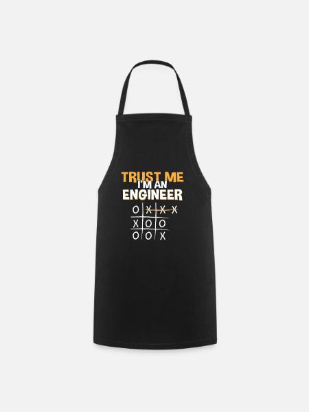 Trust Me Engineer Funny Tic Tac Toe Engineering - Kochschürze - Schwarz