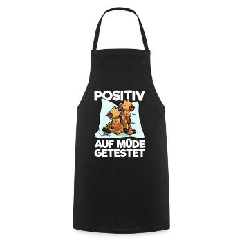 Giraffe Positiv Auf Müde Getestet Schlafshirt - Kochschürze - Schwarz - Vorne - AI Model Male 185 dark (185cm)