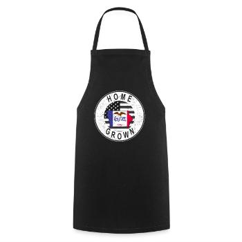 Land Map America US Flag Home Grown Iowa - Cooking Apron - black - Front - AI Model Male 185 dark (185cm)