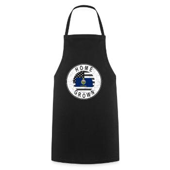 Land Map America US Flag Home Grown Kansas - Cooking Apron - black - Front - AI Model Male 185 dark (185cm)